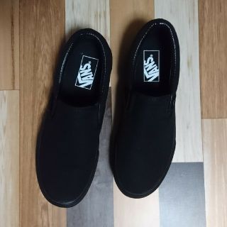 ヴァンズ(VANS)のVANS黒スリッポンスニーカー23センチ(スリッポン/モカシン)