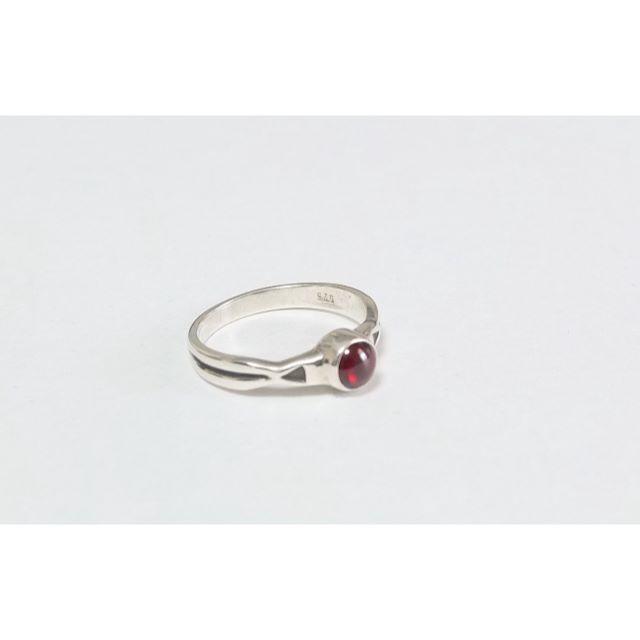 天然石Red Agate silverＲＩＮＧ＃１５ レディースのアクセサリー(リング(指輪))の商品写真