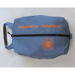パーリーゲイツ(PEARLY GATES)のPEARLY GATESパーリーゲイツ　ブルーグレーでロゴ入りのシューズケース(バッグ)