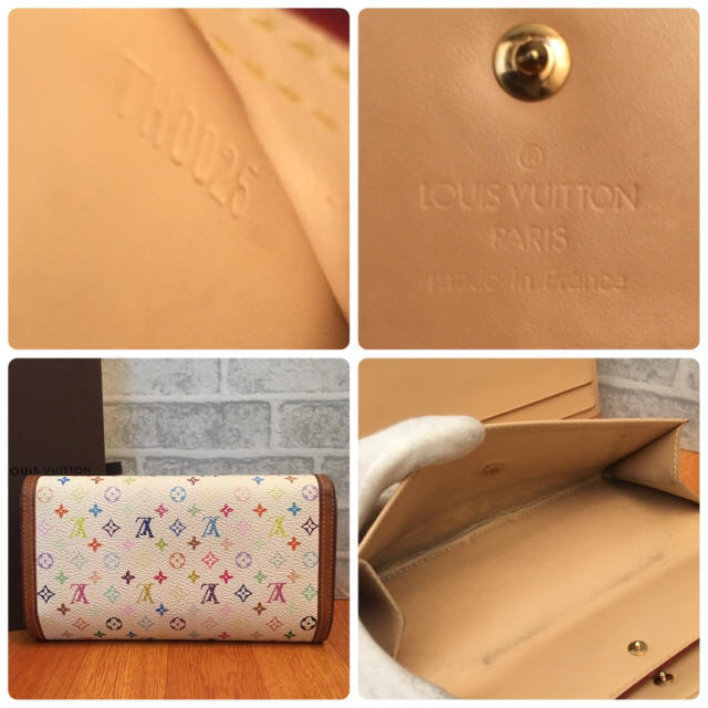 LOUIS VUITTON(ルイヴィトン)のルイヴィトン かわいい モノグラム マルチカラー 白 三つ折り長財布 レディースのファッション小物(財布)の商品写真