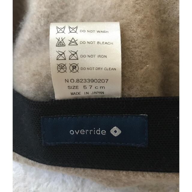 override(オーバーライド)のoverride  ベレー帽 レディースの帽子(ハンチング/ベレー帽)の商品写真