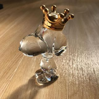 おすすめの人気 希少 バカラ BACCARAT SNOOPYスヌーピー王冠 置物