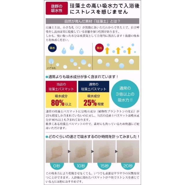 【未使用品】珪藻土バスマット Lサイズ 訳あり価格 ホワイト【送料無料】 インテリア/住まい/日用品のラグ/カーペット/マット(バスマット)の商品写真