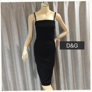 ディーアンドジー(D&G)のD&Gドルガバ◆イタリア製キャミワンピースドルチェアンドガッパーナ(ひざ丈ワンピース)