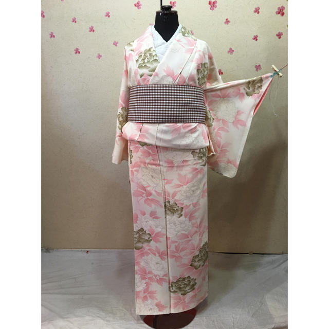 花柄の小紋 - 着物
