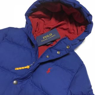 ポロラルフローレン(POLO RALPH LAUREN)の定価35,100円☆新品✨ブルー×レッド ダウンジャケット 6/120(ジャケット/上着)