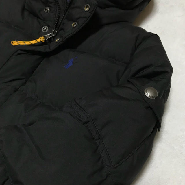 POLO RALPH LAUREN(ポロラルフローレン)の定価35,100円☆新品✨ブラック×ブルー ダウンジャケット 7/130 キッズ/ベビー/マタニティのキッズ服男の子用(90cm~)(ジャケット/上着)の商品写真