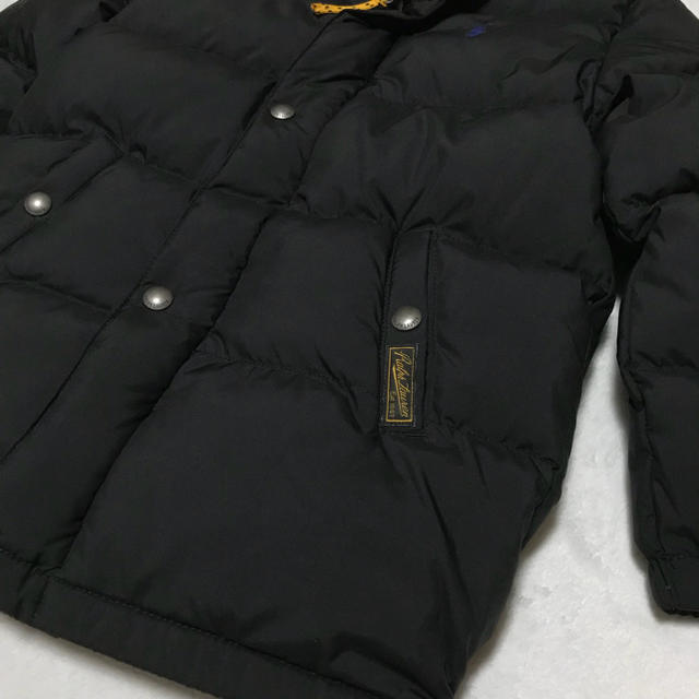 POLO RALPH LAUREN(ポロラルフローレン)の定価35,100円☆新品✨ブラック×ブルー ダウンジャケット 7/130 キッズ/ベビー/マタニティのキッズ服男の子用(90cm~)(ジャケット/上着)の商品写真