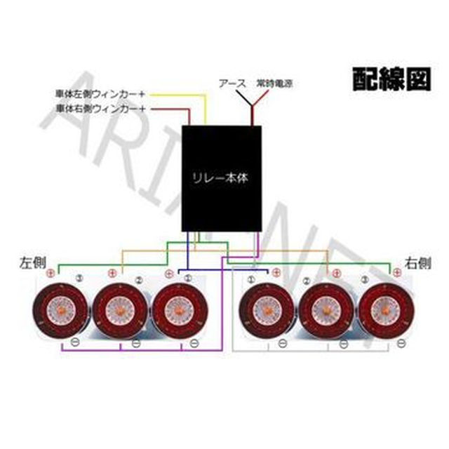 24V・12V兼用/流星ウインカーリレー/LED対応型/3連テールランプに！ 自動車/バイクの自動車(汎用パーツ)の商品写真