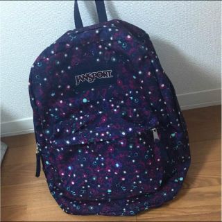 ジャンスポーツ(JANSPORT)の【JANSPORT】リュック♦︎花柄パープル(リュック/バックパック)