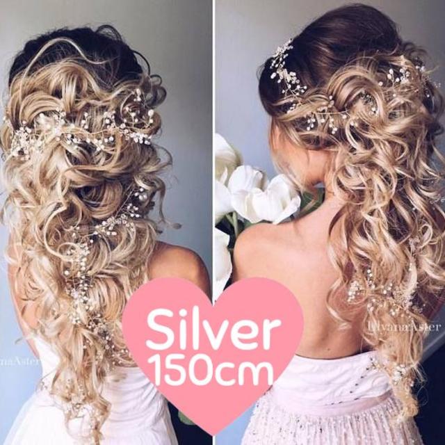 小枝風♥ワイヤーヘアアクセサリー【Silver 150cm】 [H15]