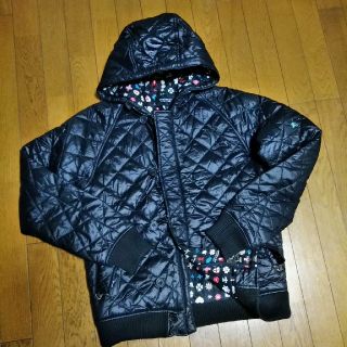 バーバリーブラックレーベル(BURBERRY BLACK LABEL)の激安!!ダウンジャケット 黒 M 裏地モノグラム柄 バーバリーブラックレーベル(ダウンジャケット)