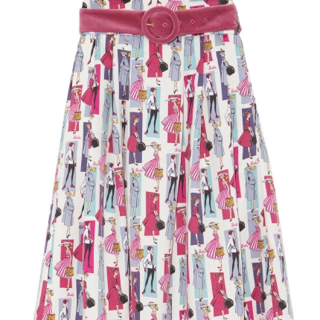 Lily Brown(リリーブラウン)の❤️完売品❤️ リリーブラウン Barbie柄スカート バービー コラボ 今季 レディースのスカート(ひざ丈スカート)の商品写真