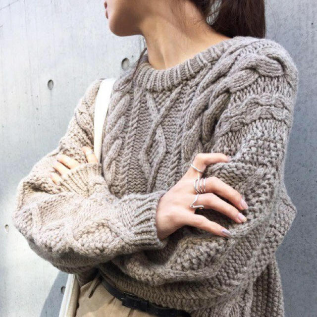 ５５％以上節約 トゥデイフル♡ウールケーブルニット♡美品♡ボリュームニット ニット/セーター