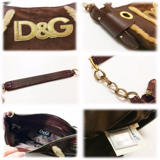 D&G ドルチェ＆ガッバーナ ムートンバッグ もこもこ スウェード 美品