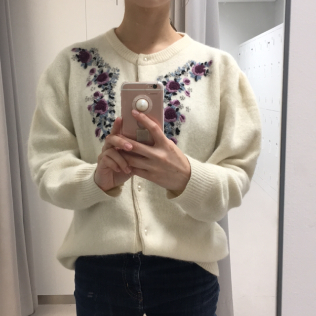 Lochie(ロキエ)のvintage flower cardigan レディースのトップス(カーディガン)の商品写真