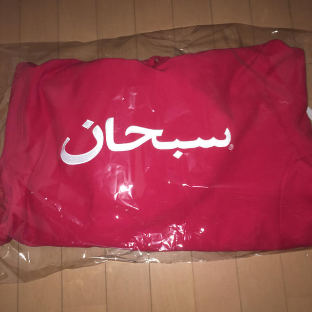 Arabic Logo Hooded Sweatshirt Red L