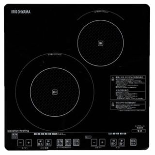 アイリスオーヤマ(アイリスオーヤマ)のアイリスオーヤマ　2口 IH クッキングヒーター IHC-S212　2013年製(調理機器)