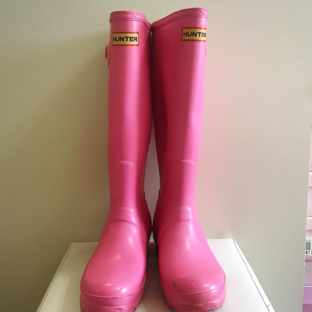HUNTER(ハンター)のHUNTER♡ポップピンク ロングレインブーツ♡ レディースの靴/シューズ(レインブーツ/長靴)の商品写真