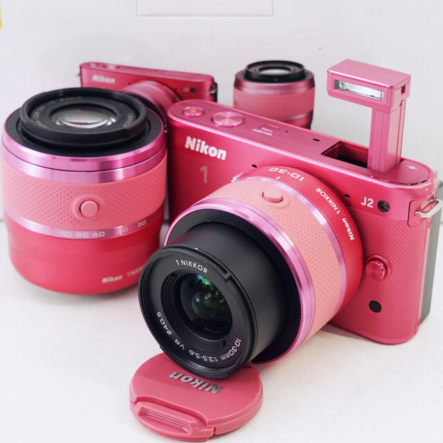 ☆大人気☆かわいいピンク☆Nikon 1 J2 Wズーム ☆大人気☆かわいいピンク☆Nikon 1 J2 Wズーム