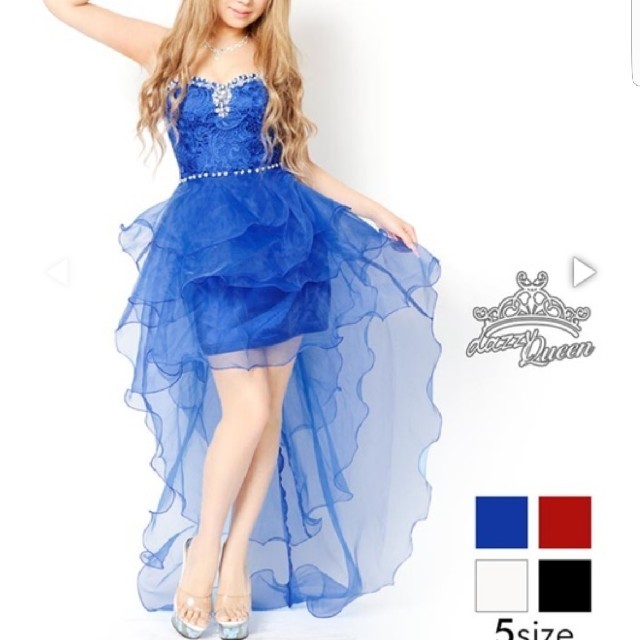 dazzy store(デイジーストア)の🌼週末値下げ🌼dazzy store ミニインロングドレス 青 Mサイズ レディースのフォーマル/ドレス(ナイトドレス)の商品写真
