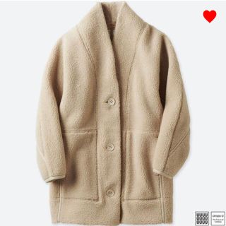 ユニクロ(UNIQLO)のユニクロ ユー UNIQLO U  フリースカーディガン BEG(カーディガン)