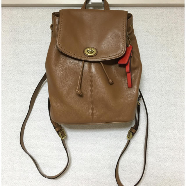 COACH(コーチ)の値下げしました coach リュック ブラウン レザー レディースのバッグ(リュック/バックパック)の商品写真