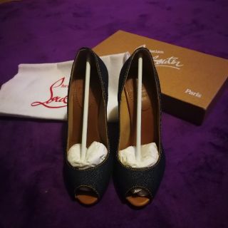 クリスチャンルブタン(Christian Louboutin)のルブタン  デニム ウェッジソール パンプス 38(ハイヒール/パンプス)