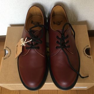 ドクターマーチン(Dr.Martens)の【新品】UK4 チェリーレッド 3ホール(ローファー/革靴)