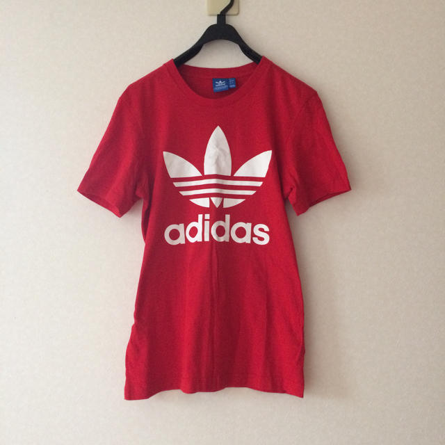 adidas adidas Tシャツ アディダス 赤 オリジナル 三つ葉マークの通販 by yuna's shop｜アディダスならラクマ