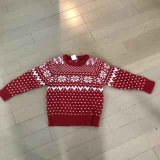 エフオーキッズ(F.O.KIDS)の100 可愛い赤いセーター(ニット)