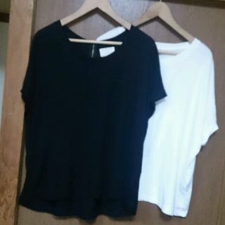 ザラ(ZARA)のZARA♡♡黒＋白Tｼｬﾂset(Tシャツ(半袖/袖なし))