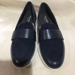 コールハーン(Cole Haan)の未使用 コールハン ローファー 紺 24cm 2017購入(ローファー/革靴)