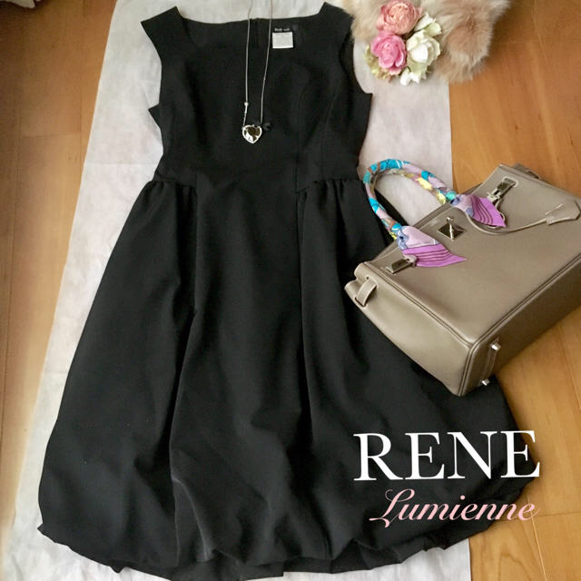 René(ルネ)のきぃママ様専用値下げ美品ルネ  ワンピース バルーン裾 レディースのワンピース(ひざ丈ワンピース)の商品写真