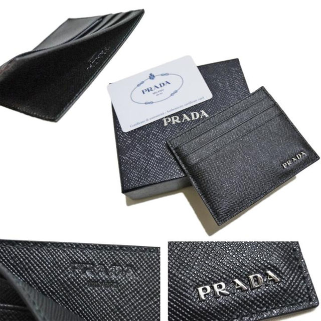 PRADA - 新品プラダPRADAメンズ名刺入れカードケース黒×グレー2MC223の通販 by It Girls collection's