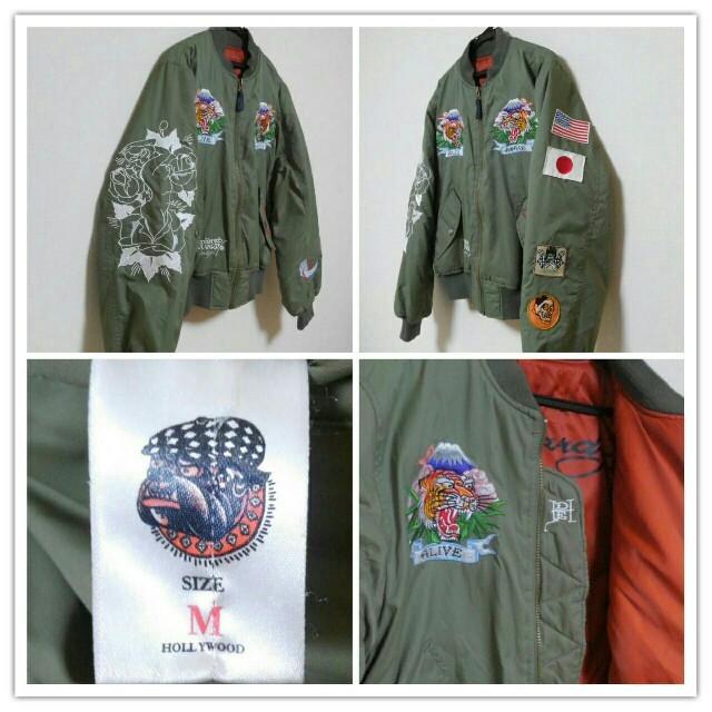 Ed Hardy - エドハーディー MA-1 フライトジャケット【Ed Hardy Ed Hardy - エドハーディー MA-1 フライトジャケット【Ed Hardy