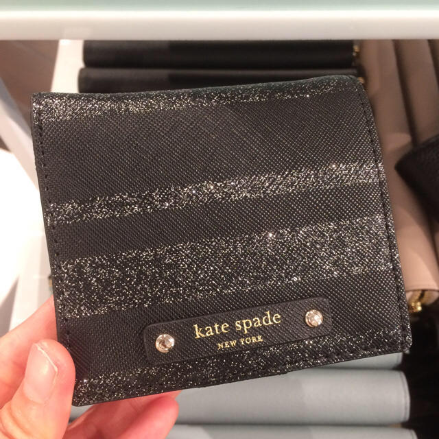 kate spade new york(ケイトスペードニューヨーク)のSALE!!! Kate spade グリッターストライプ ミニミニ財布 レディースのファッション小物(財布)の商品写真