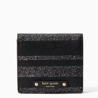 ケイトスペードニューヨーク(kate spade NEW YORK)のSALE!!! Kate spade グリッターストライプ ミニミニ財布(財布)