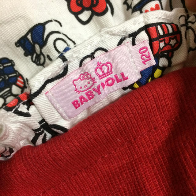 BABYDOLL(ベビードール)のみえ☆プロフ必読さま専用！BABYDOLL×HELLOKITTYスカート♡ キッズ/ベビー/マタニティのキッズ服女の子用(90cm~)(スカート)の商品写真