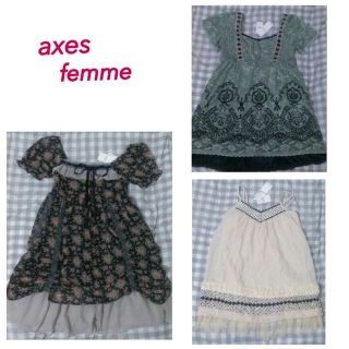 アクシーズファム(axes femme)のaxesfmme チュニックワンピ3点セット(チュニック)