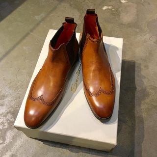 サントーニ(Santoni)のSANTONI サントーニ 新品 サイドゴアブーツ 6 キャメルブラウン(ブーツ)