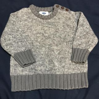 オールドネイビー(Old Navy)の新品タグ付き OLD NAVY グレー ニット  オールドネイビー  85(ニット/セーター)