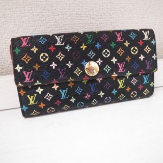 ルイヴィトン(LOUIS VUITTON)の正規品♡最安値♡ルイヴィトン 長財布 マルチカラー モノグラム バッグ 小物 黒(財布)