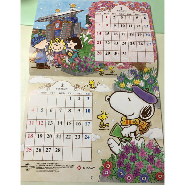 SNOOPY(スヌーピー)のスヌーピー 2018年 カレンダー インテリア/住まい/日用品の文房具(カレンダー/スケジュール)の商品写真