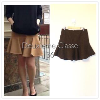 ドゥーズィエムクラス(DEUXIEME CLASSE)の美品 ドゥーズィエムクラス ウール ペプラムスカート 36(ミニスカート)