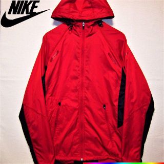 ナイキ(NIKE)のナイキ◆ナイロンジャケット◆レッド×ブラック (ナイロンジャケット)