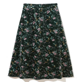 グレイル(GRL)の新品 ベロア 花柄スカート(ひざ丈スカート)