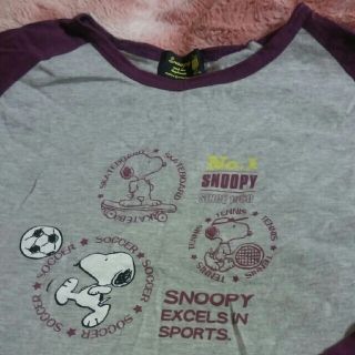 スヌーピー(SNOOPY)のぶるーさふぁいぁ様専用　スヌーピー長袖Tシャツ(Lサイズ)(Tシャツ(長袖/七分))