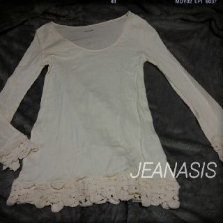 ジーナシス(JEANASIS)のJEANASISフラワーカットソー(カットソー(長袖/七分))