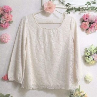 エニィスィス(anySiS)のまこ様専用♡エニィスィス♡any SiS♡ビジュー付きスカラップレースブラウス(シャツ/ブラウス(長袖/七分))